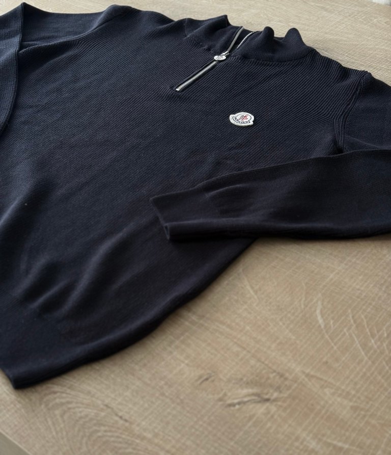 Moncler Siyah Erkek Triko Sweatshirt - Görsel 2