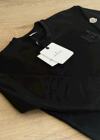 Moncler Siyah Erkek Kısa Kollu Sweatshirt - Görsel 3