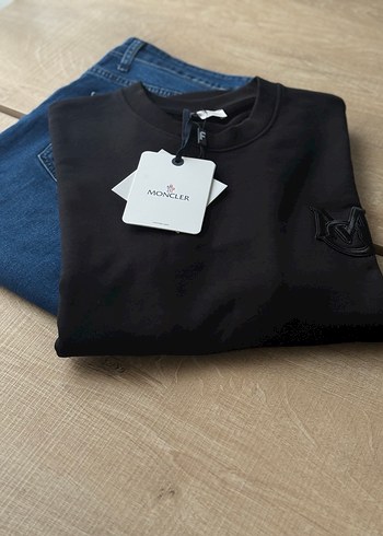 Moncler Siyah Erkek Kısa Kollu Sweatshirt - Görsel 4