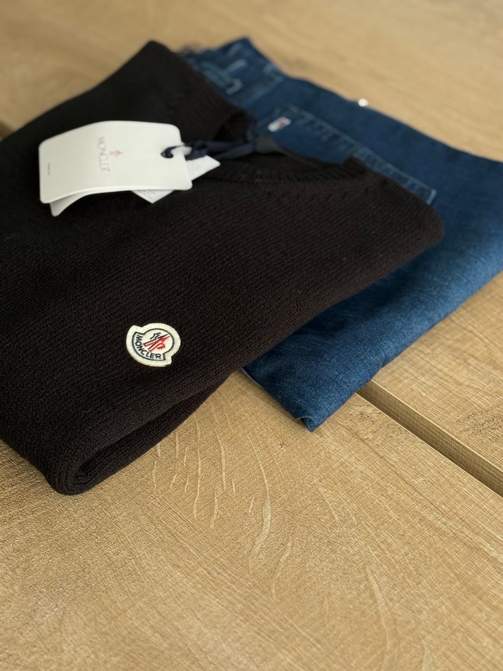 Moncler Siyah Triko Erkek Kazak - Görsel 2