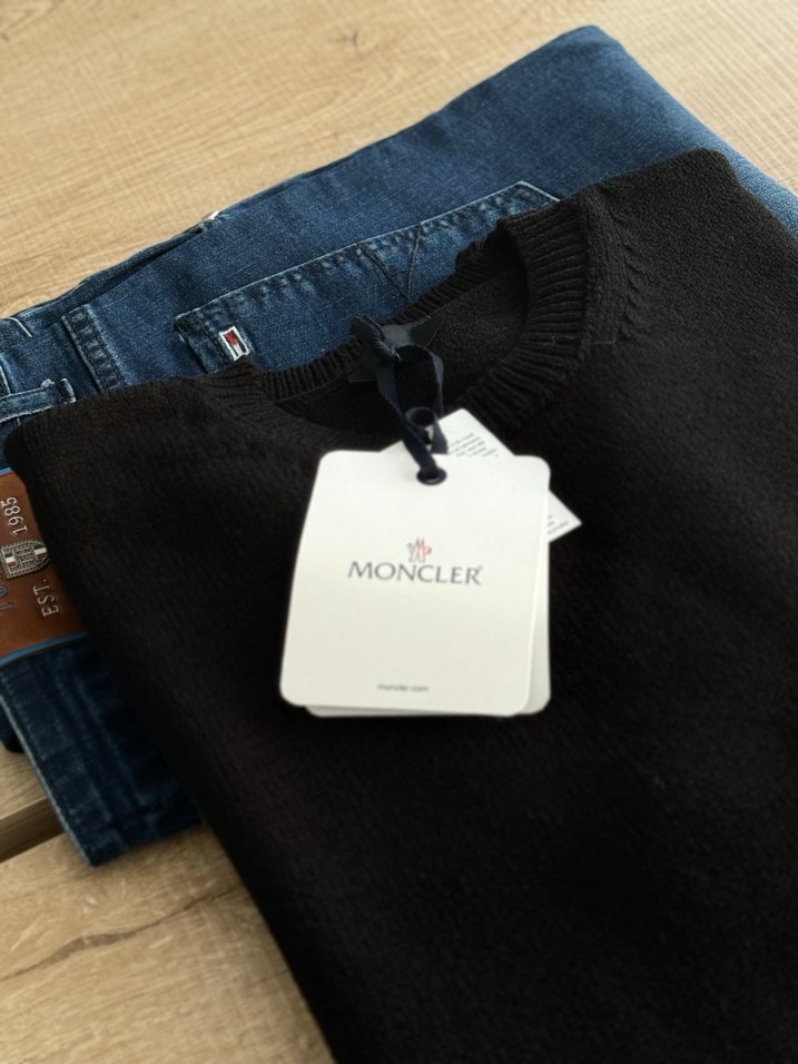 Moncler Siyah Triko Erkek Kazak - Görsel 3