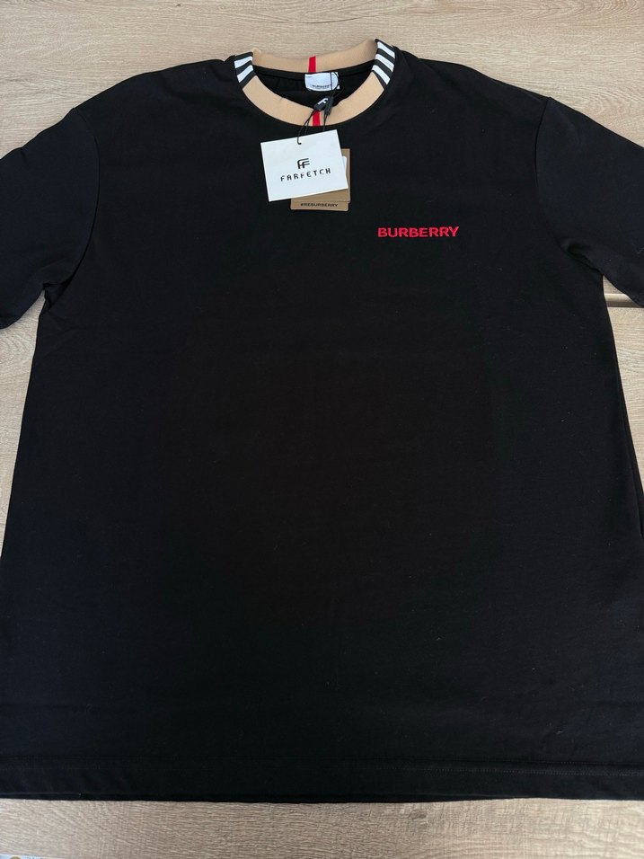 Burberry Siyah Baskılı Erkek Tişört - Görsel 2