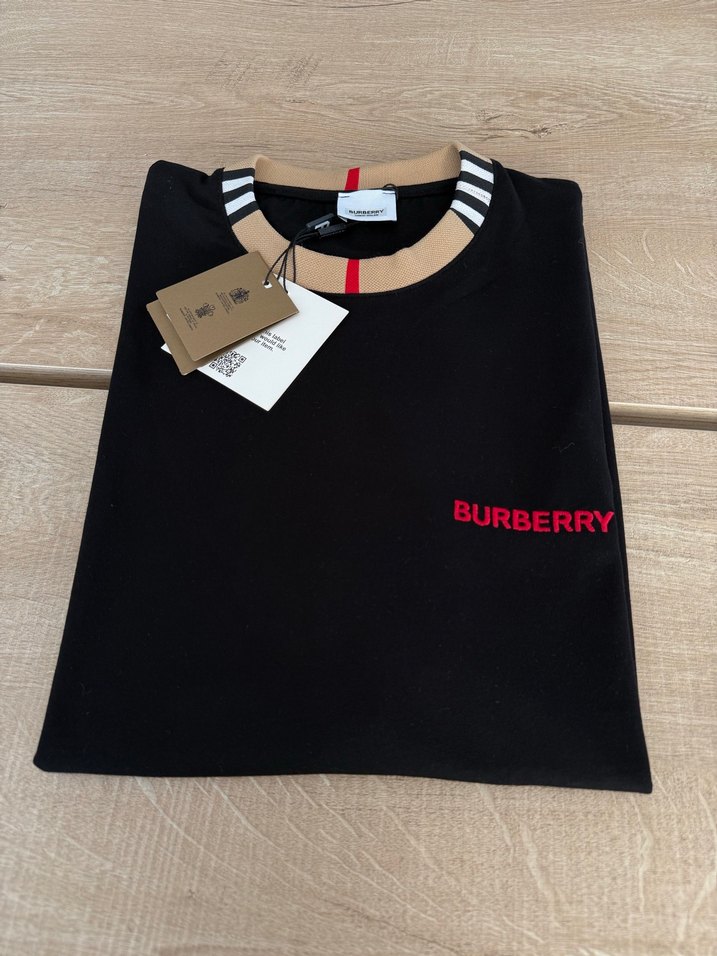 Burberry Siyah Baskılı Erkek Tişört - Görsel 3