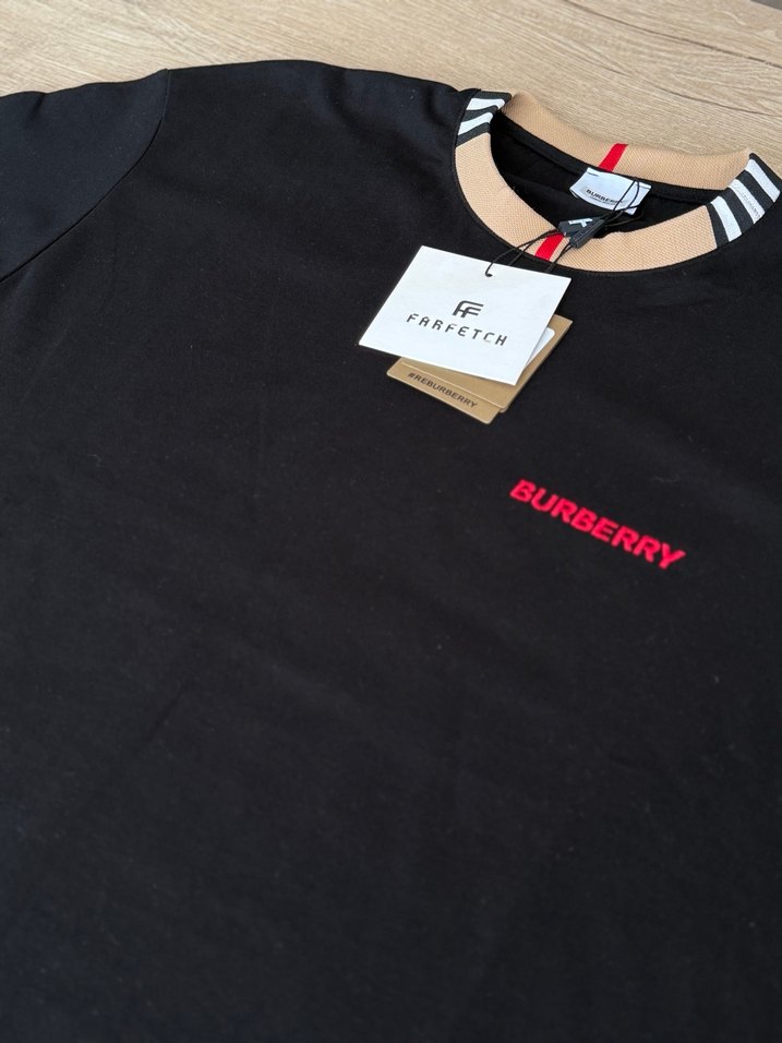 Burberry Siyah Baskılı Erkek Tişört - Görsel 4