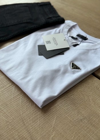 Beyaz Erkek Kısa Kollu Tişört - Görsel 2