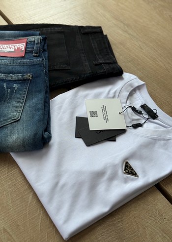 Beyaz Erkek Kısa Kollu Tişört - Görsel 3