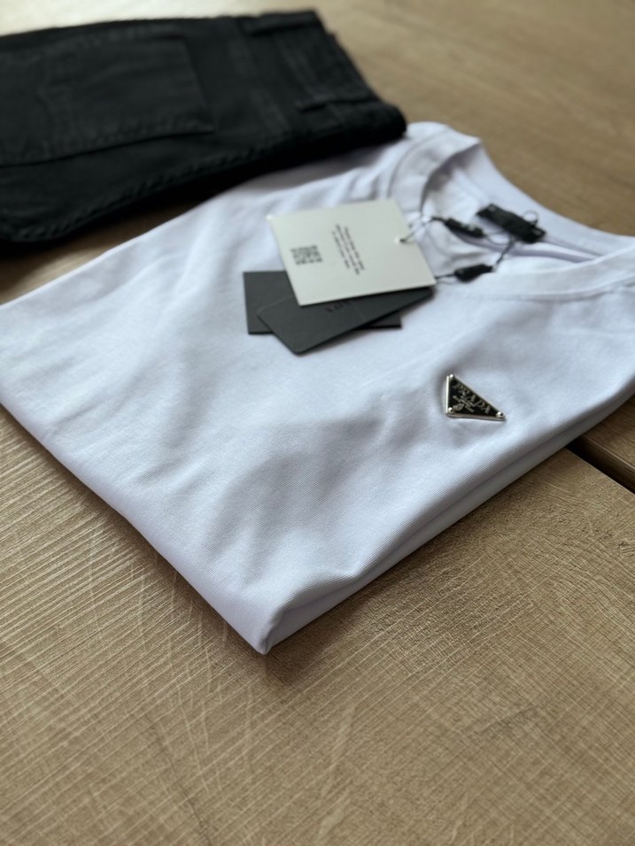 Beyaz Erkek Kısa Kollu Tişört - Görsel 2