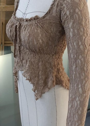 Dantelli Bohem Vintage Bluz - Görsel 5