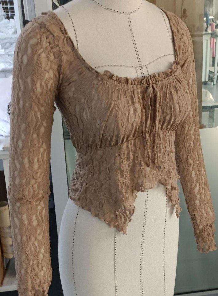 Dantelli Bohem Vintage Bluz - Görsel 4