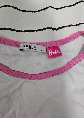 Beyaz Barbie Baskılı Tişört - Görsel 3