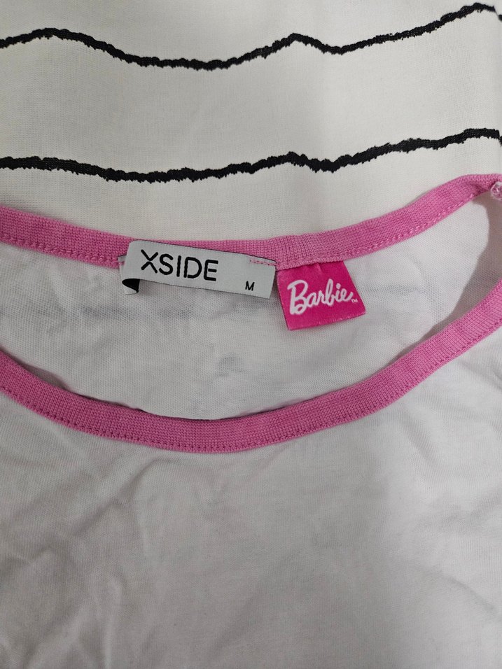 Beyaz Barbie Baskılı Tişört - Görsel 3