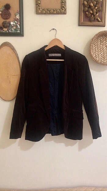 36 Beden kahverengi Renk ZARA marka acı kahve blazer