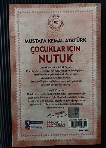  NUTUK ÇOCUKLAR İÇİN okuma kitabı 