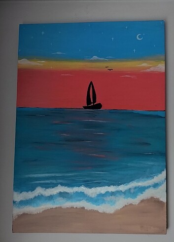 50×70 DENİZ TEMALI akrilik tablo