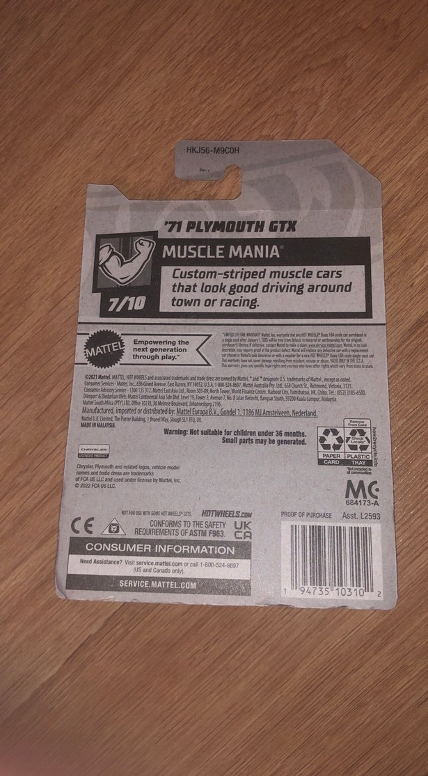 Hotwheels uzun kart plymouth gtx - Görsel 2