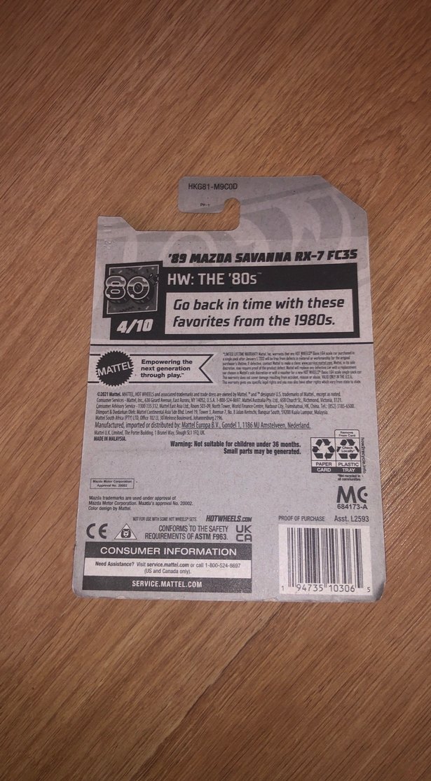 Hotwheels UZUN KART mazda savanna rx7 - Görsel 2
