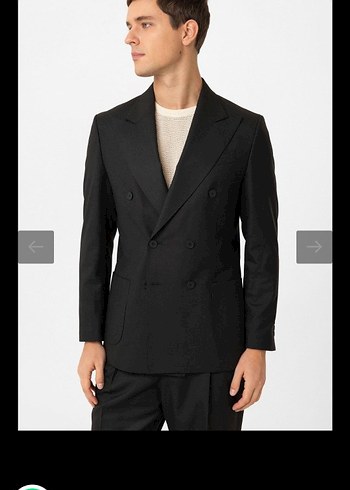 Siyah Erkek Klasik Kesim Takım Elbise ceketi - Görsel 2