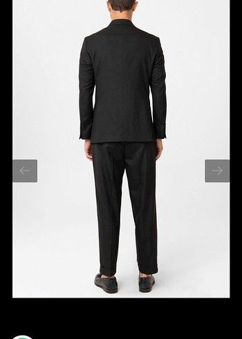 Siyah Erkek Klasik Kesim Takım Elbise ceketi - Görsel 4