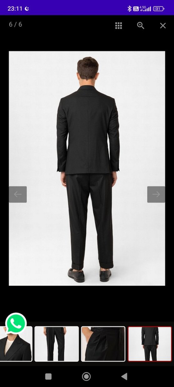 Siyah Erkek Klasik Kesim Takım Elbise ceketi - Görsel 4