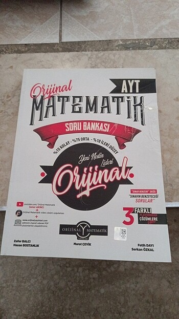 Orijinal Ayt matematik soru bankası 