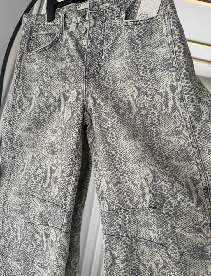 Baggy yılan desenli pantolon - Görsel 2