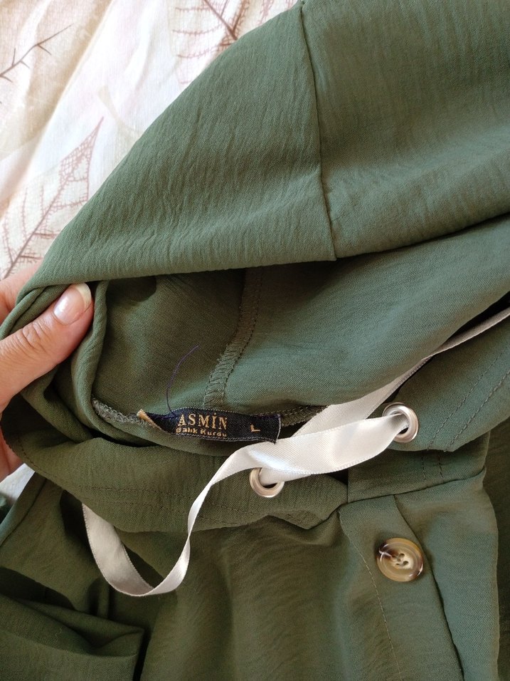 Düğmeli Haki tunik - Görsel 2