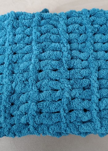 mavi atkı kalp desenli puffy - Görsel 2