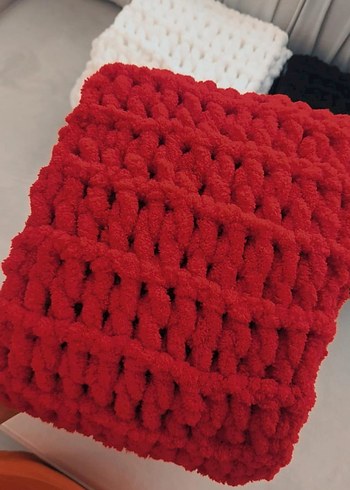 Nakışlı Beyaz kalpli atkı - Görsel 3