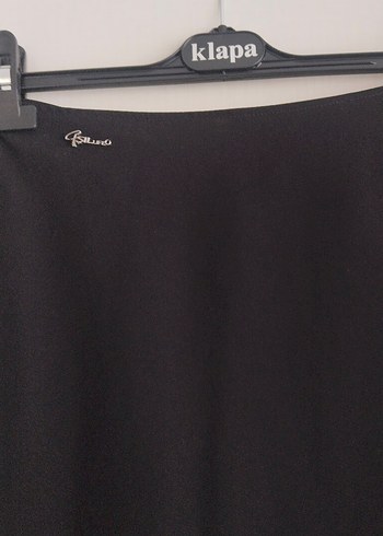 Siyah Drapeli Uzun Dar Kesim Etek - Görsel 4