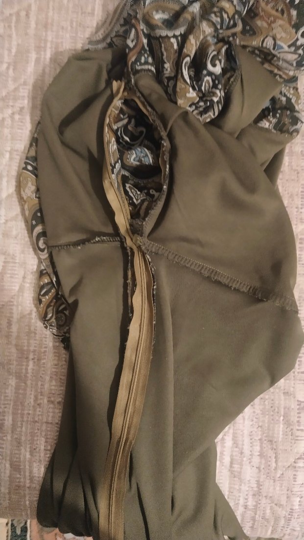 Bohem Uzun Kol Desenli Kahverengi Elbise - Görsel 3