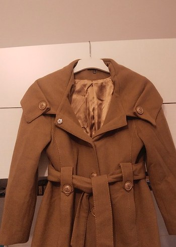 Bej Süet Midi Trençkot Kadın - Görsel 2