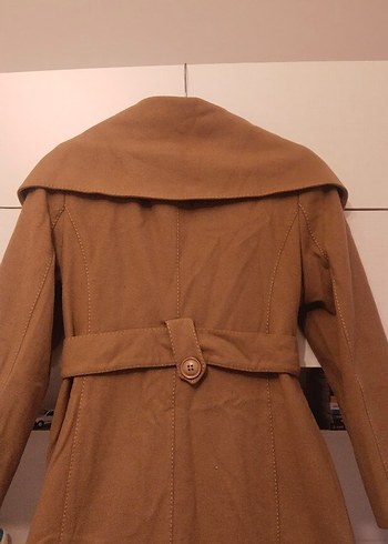 Bej Süet Midi Trençkot Kadın - Görsel 4