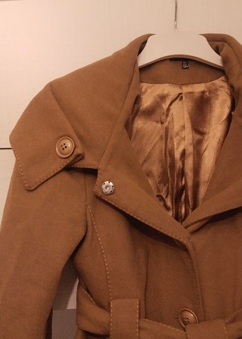 Bej Süet Midi Trençkot Kadın - Görsel 3