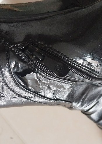 Kadın Siyah Deri Yüksek Topuklu Dizüstü Bot - Görsel 4