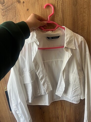l Beden Zara Crop Gömlek