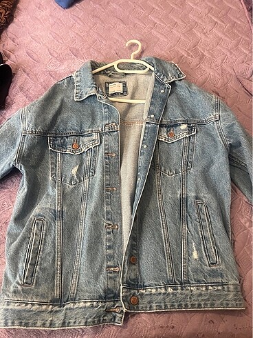 m Beden mavi Renk Bershka Oversize Kot Ceket