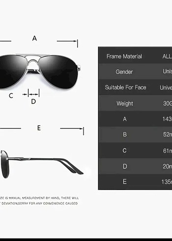 Uv 400 ve Polerize Pilot Güneş Gözlüğü - Görsel 8