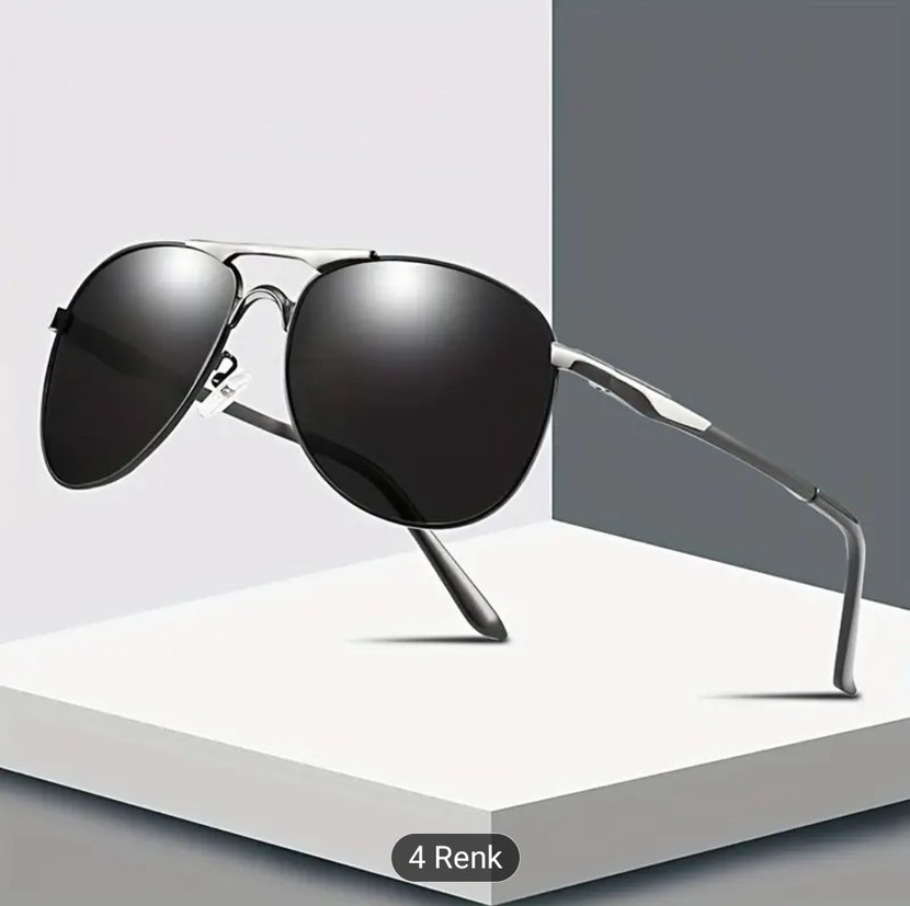 Uv 400 ve Polerize Pilot Güneş Gözlüğü - Görsel 2