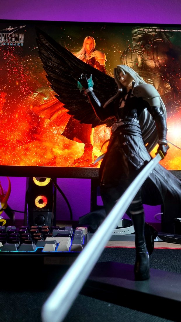 Final Fantasy VII / FF7 Remake 44cm Sephiroth Anime Oyun Figürü - Görsel 2