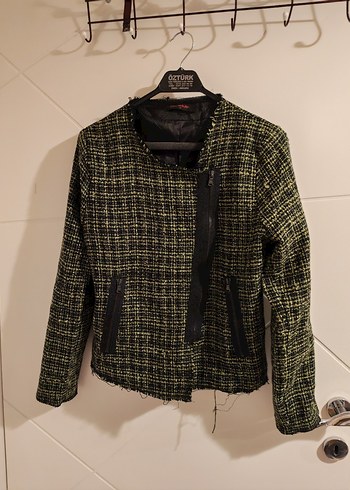 Kadın Siyah Mini Sokak Stili Ceket - Görsel 2