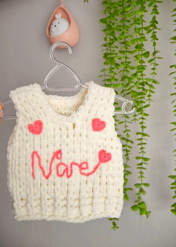 Kız Çocuk Nakışlı Triko süveter - Görsel 3