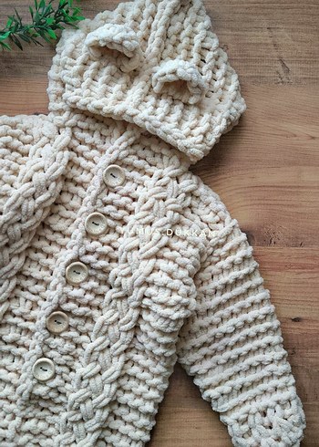 Bej Triko Bebek Tulumu - Görsel 2