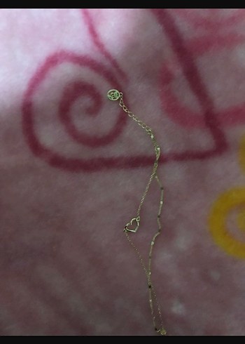 Zincir Detaylı 18 ayar altın kaplama Kadın Bileklik - Görsel 2