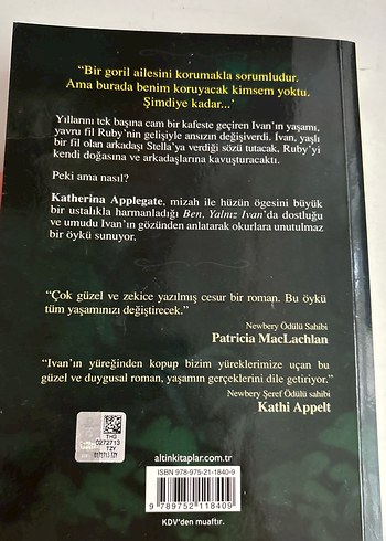 Ben, Yalnız Ivan - Katherine Applegate - Görsel 2