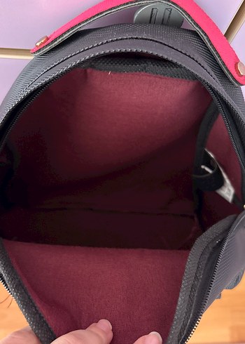 Fermuarlı Siyah Deri Kadın Sırt Çantası - Görsel 3