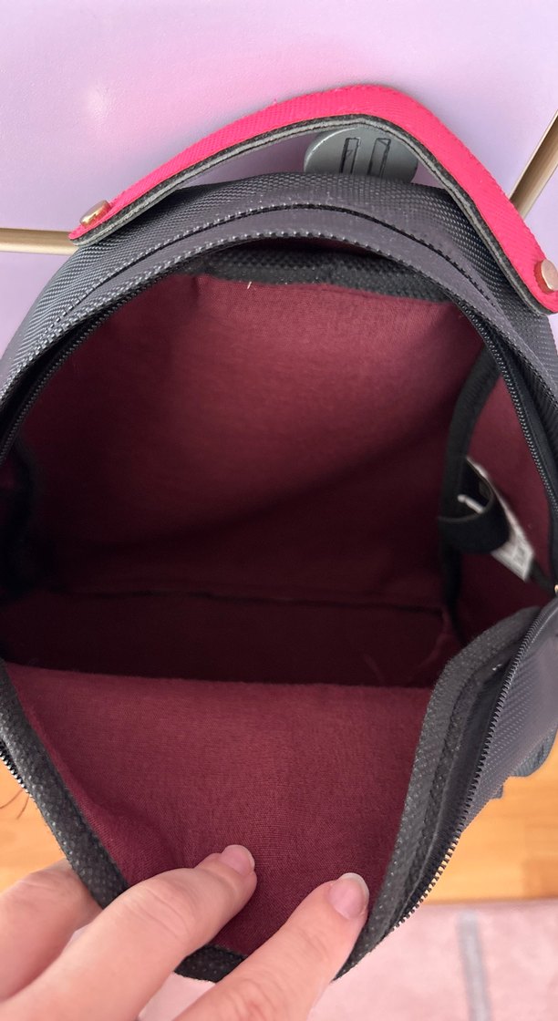 Fermuarlı Siyah Deri Kadın Sırt Çantası - Görsel 3