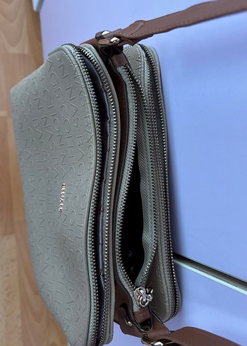 Nas&bag markalı Bej Baskılı Deri Kadın Omuz Çantası - Görsel 3