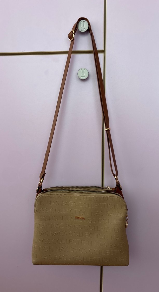 Nas&bag markalı Bej Baskılı Deri Kadın Omuz Çantası - Görsel 2