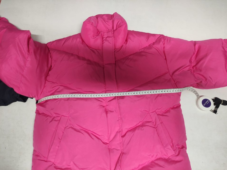 Pembe Kadın Midi Kısa Mont Yüksek Yaka - Görsel 2