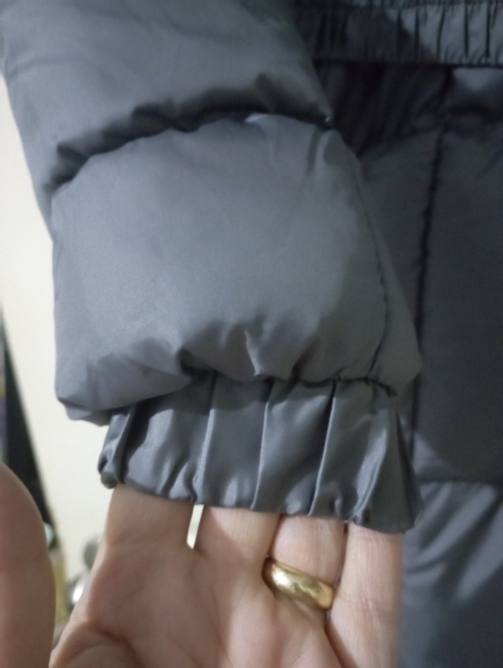 Kemerli Uzun Gri Kadın Kışlık Mont - Görsel 2